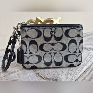 COACH Signature Canvas Wristlet